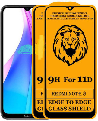 NaturalBuy Edge To Edge Tempered Glass for Redmi Note 8 -11D Glass - Full Coverage Glass 11D Edge to Edge Tempered Glass Full Coverage Glass-11D(Pack of 2)