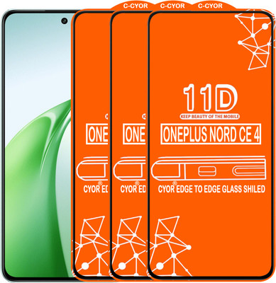 CYOR Edge To Edge Tempered Glass for ONEPLUS NORD CE 4 5G(Pack of 3)