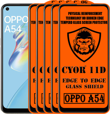 CYOR Edge To Edge Tempered Glass for OPPO A54(Pack of 5)