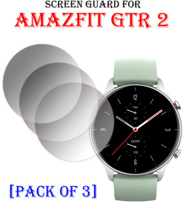 YCHROZE Edge To Edge Tempered Glass for Amazfit GTR 2(Pack of 3)