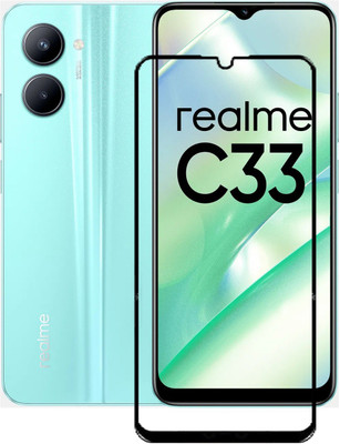 MOBIGENIX Edge To Edge Tempered Glass for realme C33(Pack of 1)