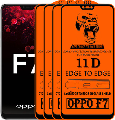 CYOR Edge To Edge Tempered Glass for OPPO F7(Pack of 4)