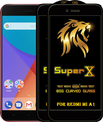 PFOAM Edge To Edge Tempered Glass for Mi A1(Pack of 2)