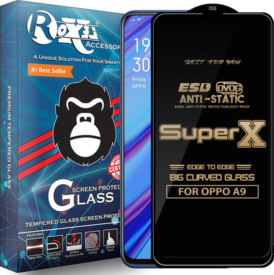 Roxel Edge To Edge Tempered Glass for OPPO A9(Pack of 1)
