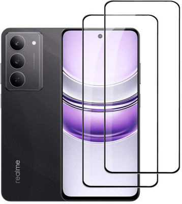 OneTech Edge To Edge Tempered Glass for Realme 14X 5G, HD+ Premium Glass Protector Full Protection(Pack of 2)