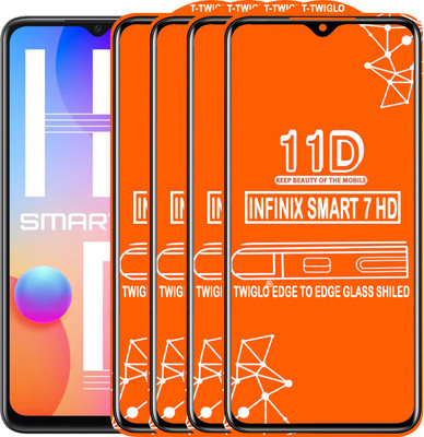 TWIGLO Edge To Edge Tempered Glass for INFINIX SMART 7 HD(Pack of 4)