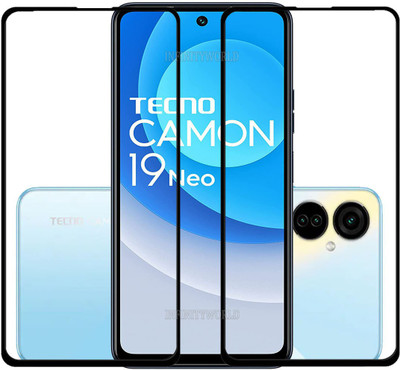 INFINITYWORLD Edge To Edge Tempered Glass for Tecno Camon 19 Neo(Pack of 2)