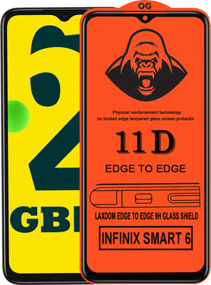 Laxdom Edge To Edge Tempered Glass for INFINIX SMART 6(Pack of 1)