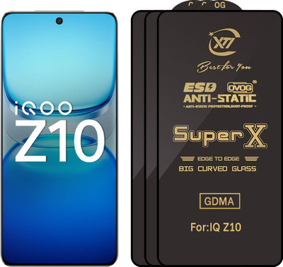 GDMA Edge To Edge Tempered Glass for IQOO Z10(Pack of 3)