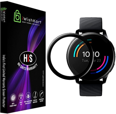iWishKart Edge To Edge Tempered Glass for NoiseFit Halo, 1.43Inch, Smart Watch NOT Included, NOT Tempered Glass, Curved Screen Guard(Pack of 1)