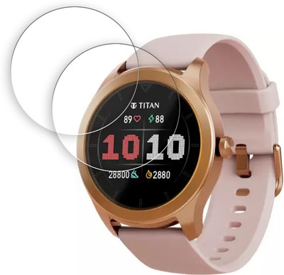 SOMTONE Edge To Edge Tempered Glass for Titan Smart Smartwatch SMARTWATCH SCREEN GUARD(Pack of 2)