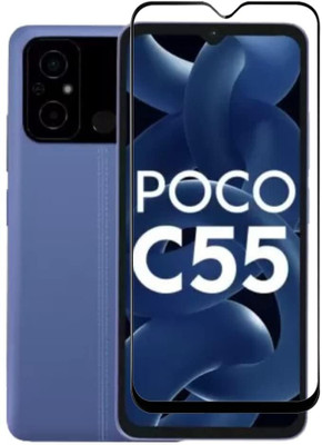EITANSHA CREATION Edge To Edge Tempered Glass for POCO C55(Pack of 1)