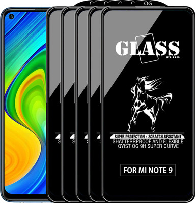 Qyist Edge To Edge Tempered Glass for REDMI NOTE 9(Pack of 5)
