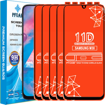 PFOAM Edge To Edge Tempered Glass for SAMSUNG GALAXY M30(Pack of 5)
