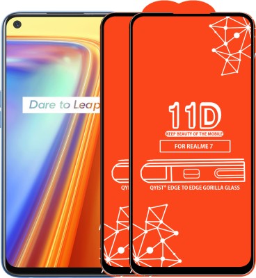 Qyist Edge To Edge Tempered Glass for Realme 7(Pack of 2)