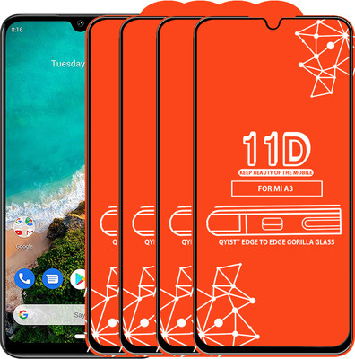 Qyist Edge To Edge Tempered Glass for Mi A3(Pack of 4)