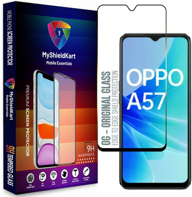 MyShieldKart Edge To Edge Tempered Glass for Oppo A57s|A57 (6.56 Inch)**NeoShield**Millitary Grade-Anti Explosion-Tempered Glass/Full Screen Coverage-Edge to Edge/9H Hardness/With Easy Installation Kit(Pack of 1)