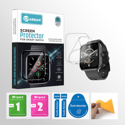 ARBAN Edge To Edge Tempered Glass for Fire-Boltt Ninja Call 2 Plus 1.83 inch Smartwatch 2 PROTECTOR + 2 WIPES + 2 DUST REMOVAL STICKER + 1 WIPER(Pack of 2) ARBAN Edge To Edge Tempered Glass for Fire-Boltt Ninja Call 2 Plus 1.83 inch Smartwatch 2 PROTECTOR + 2 WIPES + 2 DUST REMOVAL STICKER + 1 WIPER(Pack of 2)