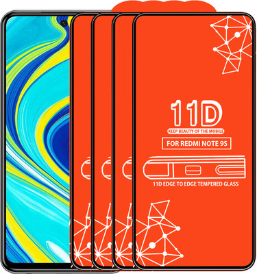 Qyist Edge To Edge Tempered Glass for Redmi Note 9S(Pack of 4)