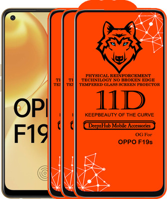DeepzHub Edge To Edge Tempered Glass for OPPO F19s(Pack of 3)