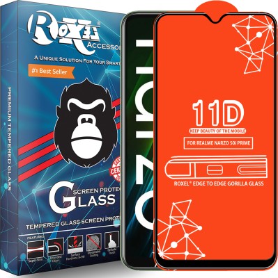 Roxel Edge To Edge Tempered Glass for Realme Narzo 50I Prime(Pack of 1)