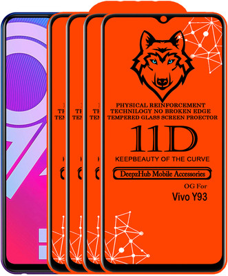 DeepzHub Edge To Edge Tempered Glass for Vivo Y93(Pack of 4)