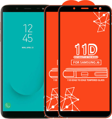 Qyist Edge To Edge Tempered Glass for Samsung Galaxy J6(Pack of 2)