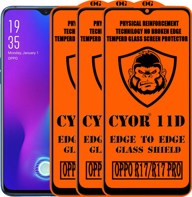 CYOR Edge To Edge Tempered Glass for OPPO R17(Pack of 3)