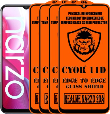 CYOR Edge To Edge Tempered Glass for REALME NARZO 20A(Pack of 4)