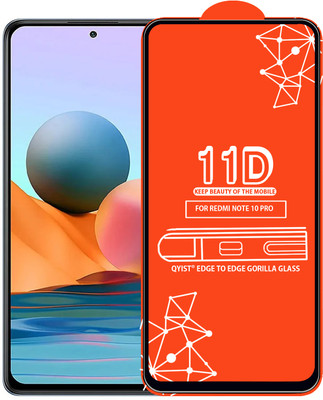 Qyist Edge To Edge Tempered Glass for Redmi Note 10 Pro(Pack of 1)