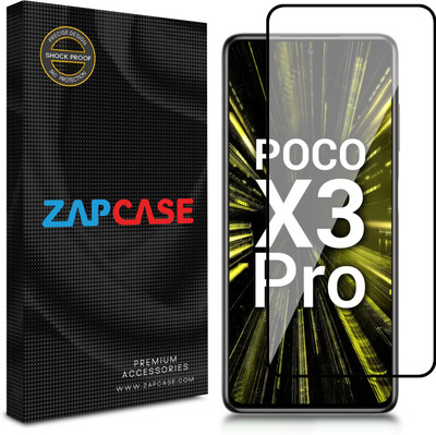 Zapcase Edge To Edge Tempered Glass for POCO X3 Pro(Pack of 1)