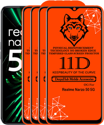 DeepzHub Edge To Edge Tempered Glass for Realme Narzo 50 5G(Pack of 4)