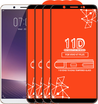 Qyist Edge To Edge Tempered Glass for VIVO V7(Pack of 4)