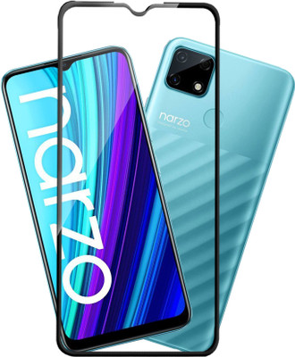HUPSHY Edge To Edge Tempered Glass for Realme Narzo 30A(Pack of 1)