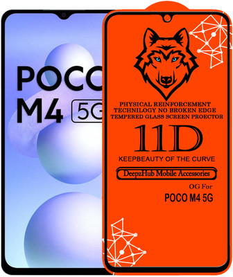 DeepzHub Edge To Edge Tempered Glass for POCO M4 5G(Pack of 1)