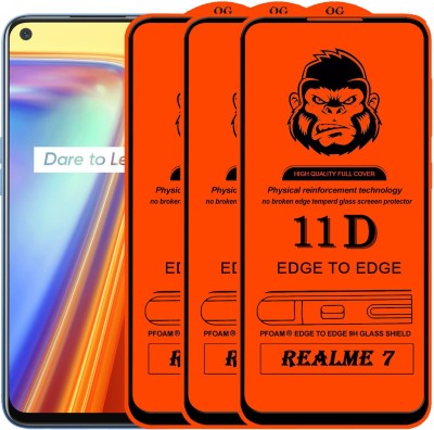 Xester Edge To Edge Tempered Glass for REALME 7(Pack of 3)