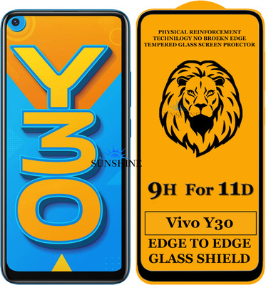 SUNSHINE Edge To Edge Tempered Glass for Vivo Y30(Pack of 1)