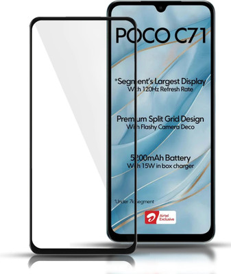 GLOBAL NOMAD Edge To Edge Tempered Glass for POCO C71(Pack of 1)