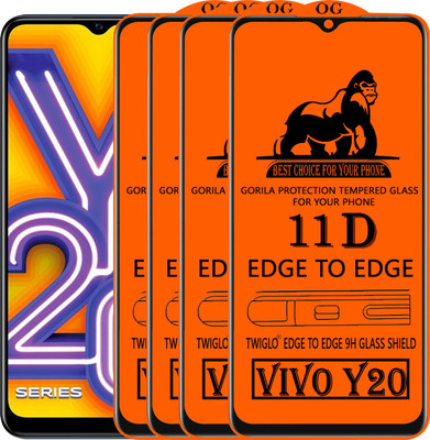 TWIGLO Edge To Edge Tempered Glass for VIVO Y20I(Pack of 4)