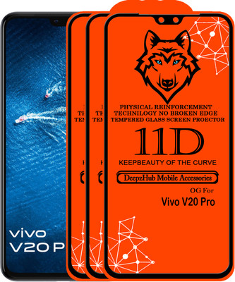 DeepzHub Edge To Edge Tempered Glass for Vivo V20 Pro(Pack of 3)