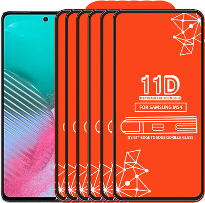Qyist Edge To Edge Tempered Glass for SAMSUNG M54(Pack of 6)