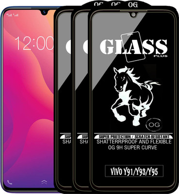 PFOAM Edge To Edge Tempered Glass for VIVO Y91(Pack of 3)