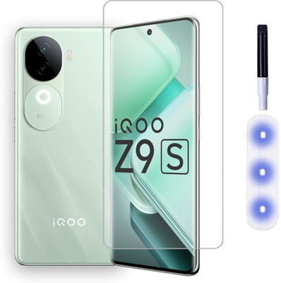 A-Allin1 Edge To Edge Tempered Glass for IQOO Z9s 5G, UV Temper Glass Screen Protector Slim 9H Hard 2.5D(Pack of 1)