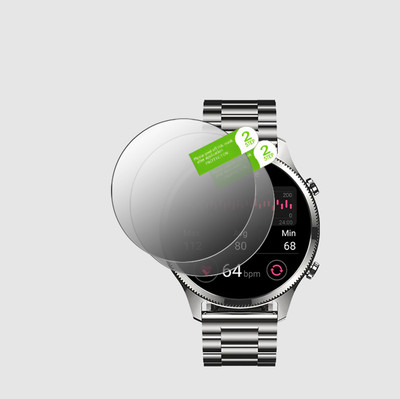 daffin Edge To Edge Tempered Glass for Noise NoiseFit Evolve 5 Smartwatch(Pack of 2)