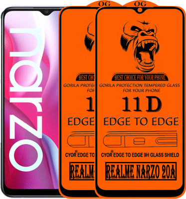 CYOR Edge To Edge Tempered Glass for REALME NARZO 20A(Pack of 2)