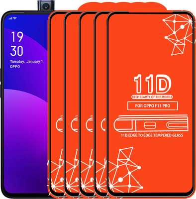 Roxel Edge To Edge Tempered Glass for Oppo F11 Pro(Pack of 5)