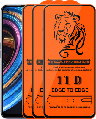 Forego Edge To Edge Tempered Glass for Realme X7(Pack of 3)
