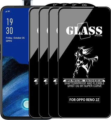 Qyist Edge To Edge Tempered Glass for OPPO Reno 2z(Pack of 4)