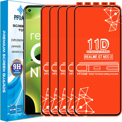PFOAM Edge To Edge Tempered Glass for REALME GT NEO 2(Pack of 5)