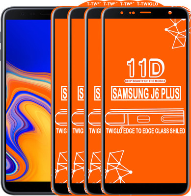 TWIGLO Edge To Edge Tempered Glass for SAMSUNG J6 PLUS(Pack of 4)